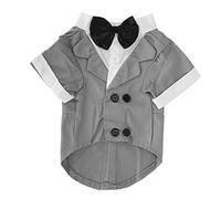 Pet Dog Tuxedo Small Dog Suit Bow Tie Collar Shirt, Costume Wedding Attire Party Stylish Pet Clothes Costumes Birthday Puppy Clothing for Chihuahua Yorkie Shih Tzu Pomeranian (XL)
