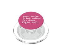 Pet Dogs Read Books Drink Coffee Fight Evil Book Dog Coffee PopSockets PopGrip para MagSafe