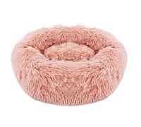 Pet Donut Nest Cushion Plush Round Kennel Cat Cushion Self-Warming Dog Bed Washable Cat Bed Ultra Soft Cuddler Improved Sleep Gray S 50CM (L70CM)