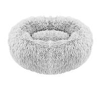 Pet Donut Nest Cushion Plush Round Kennel Cat Cushion Self-Warming Dog Bed Washable Cat Bed Ultra Soft Cuddler Improved Sleep Gray S 50CM (Gray M60CM)