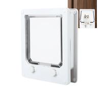 Pet Doors for Cats - 4 Way Locking Wall Dog Weatherproof Inside Door, Exterior Interior Door forPets Dogs Kittens Puppies
