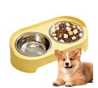 Pet Double Dog Food Bowls Stainless Steel, Double Dogs Food Bowls Dogs Foods, Non-Slip Stainless Steel Doubles Feeder Tray | Dog Foods Bowl's For Small Medium Large Puppy Kitten Home Indoor Outdoor
