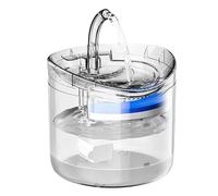 Pet Drinking Fountain, Automatic Cat Dog Waterer Bowls, 2L Smart Transparent Water Dispenser, Continuous Flow Hydration Station for Kittens, Puppies, Quiet Circulating for Home Use