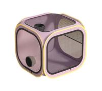 Pet Dryer Box, Portable Drying Crate, 19.69x19.69x18.69in, Grooming Cage with Anti-Hair Flying Design, Sturdy Room House Box, Ideal for Cats, Dogs, Puppy, Animal Lover, Purple/Blue