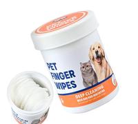 Pet Ear Cleaning Finger Wipes - Ear Finger Wipess For Dogs | Ears Cleaner Fingers Wipess F0r Cats | Safe Plant Cleanser Accessory For Pet Grooming Puppy Cat Kitten | Gentle Dog Ears Wipes Fingers