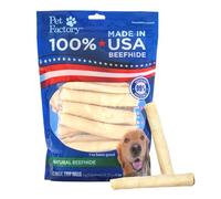 Pet Factory 100% Made in USA Beefhide 5" Chip Rolls Dog Chew Treats - Natural Flavor, 22 Count/1 Pack