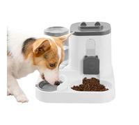 Pet Feeder, Automatic Feeder, Dry Food Water Dispenser, Waterer Station, Double Bowl Feeding System for Home, Indoor, Kitten, Puppy, Small, Medium Breed, Apartment, Travel, Kennel