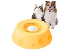 Pet Feeder - Enrichment Treat Dispensing Sphere, Non Skid Licking Activity Bowl with Grooved Pattern Grip Stable Bottom Build, Calm Training Engagement Feature, Ideal for Kitten Use