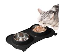 Pet Feeding Bowl Set - Spillproof Dog Cat Dish, Removable Water and Food Feeder, Non Slip Base, Durable Easy Clean Design | Convenient Mealtime Solution Small Medium Large Puppies Cats Training Use