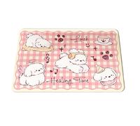 Pet Feeding Mat, Dog Food Waterproof Rug, Non Slip Absorbent Pad, 11.81x15.75 inches Space Saving Design, Quick Drying Placemat for Preventing Water Spills, Cat Feeding, Indoor Use