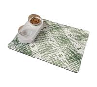 Pet Feeding Mat, impermeable Cat Feeder Pad, absorbente perro Feeding mate, impermeable Pet Placemat, Pet Feeding Mat, impermeable y absorbente almohadilla de alimentación para perros y gatos, Quick