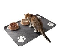 Pet Feeding Mat - Quick Dry Non-Slip Absorbent Water Bowl Placemat | Quick Dry Placemat | for Cats Floors Drinkers Dish Food Feeders Daily