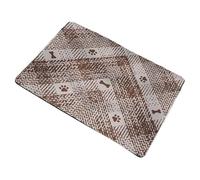 Pet Feeding Mat, Waterproof Cat Feeder Pads, Reusable Dog Cat Feeding Mats, Non-Slip Waterproofs Pad for Cats, Dogs, Home Use, 40x60x3 cm, Black Yellow Green and Brown