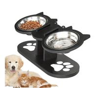 Pet Feeding Station For Kitten Puppy Senior Daily Home House Indoor Outdoor Travel Watering Drinking | Cat Dishes For Food and Water,Adjustable Dog Bowl Stand |