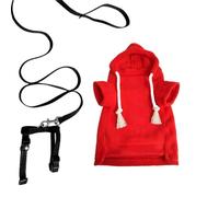 Pet Ferret Hoodie | 17x11x1cm Adjustable Comfortable Sweater Hoodie,Anti-Pilling Fabric Advantage Costume and Leashes Set | For Hamster Chinchilla Rabbits Puppy Kitten Bunny Small Animal