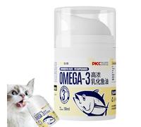 Pet Fish Oil-Botella de suplemento líquido Rico en | Dispensador de Tipo de Prensa con Mezcla de nutrientes concentrados para Gatitos Gatitos de Cachorros nutrición de la Piel del Abrigo d