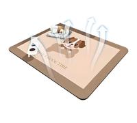 Pet Floor Mat Waterproof, Anti Slip Absorbent Protector Pad, 19.69x31.5 Inches Puppy Training Putty Sheet & Food Water Bowl Tray, Leakproof Sturdy Spill Guard for Home, Travel, Indoors, and Outdoors