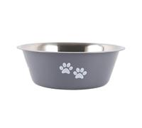 Pet Food and Water Bowl, Stainless Steel Dog Bowl, High Capacity Cat Bowls, Cute Printed Design, Ideal for Dogs and Cats, Indoor Use, 8.27x8.27x2.76 Inch