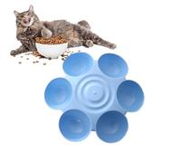 Pet Food Bowl - Diseño de pétalo de gatito, plato de alimentación de gato resistente | Tazón interior seguro y duradero, admite una mejor digestión, adecuada para hogares de varios capios, base no des