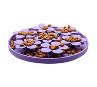 Pet Food - Food-Grade Silicone 20.3x20.3x1.8cm | Nonslip Slow Feeder, Dog Puzzle Enrichment Toy | & Boredom Reducer, Foods Mat For Bathing, Grooming, Nail Trimming, Feeding