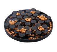 Pet Food - Food-Grade Silicone 20.3x20.3x1.8cm | Nonslip Slow Feeder, Dog Puzzle Enrichment Toy | & Boredom Reducer, Foods Mat For Bathing, Grooming, Nail Trimming, Feeding
