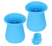 Pet Foot Cleaner, Portable Dog Paw Cleaning Cup, Soft Silicone Massage Paw Washer for Walking, Traveling, Home and Camping, 3.54x3.54x4.92 inches, Blue Green