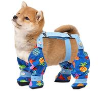 Pet Foot Cover, Non Slip Dog Paw Boot Leggings, Suspender Boots for Small, Medium & Large Dogs, Indoor Outdoor Protector, Dirty-Proof for Hiking, Running, Acrylic Fibre