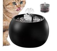 Pet Fountain, Cat Drinking Fountain, Electric Rechargeable Water Dispenser with Smart Motion Sensor, 3D Flow Design and Long-Lasting Filtration System for Kitten Puppy Indoor Outdoor Hydration