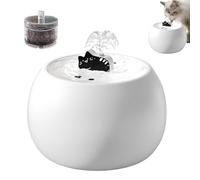 Pet Fountain, Cat Drinking Fountain, Electric Rechargeable Water Dispenser with Smart Motion Sensor, 3D Flow Design and Long-Lasting Filtration System for Kitten Puppy Indoor Outdoor Hydration