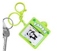Pet Game Machine Keychain - Panda Flipping Animator Keyring Charm | Animation Page Turning Toy Keychain For Backpack Bag Pendant | Lindo PVC Alloy Key Fob For Adults Kids | Fun Anti-Lost Accessory