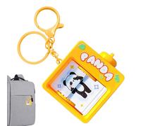 Pet Game Machine Keychain - Panda Flipping Animator Keyring Charm | Animation Page Turning Toy Keychain For Backpack Bag Pendant | Lindo PVC Alloy Key Fob For Adults Kids | Fun Anti-Lost Accessory