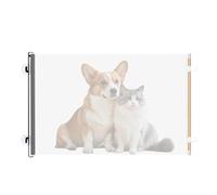 Pet Gate - 40x140cm Retractable Dog Gate | Adjustable PVC Safety Barrier for Stairs Doorway Hallway Indoor Outdoor Babŷ Pet Protection Security Mesh Fence Roll Up