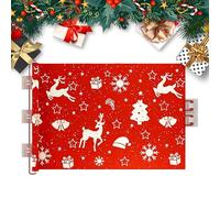 Pet Gate Indoor - Extra Wide Retractable Cat & Dog Doorway Fence for Apartment, Bedroom, and Kitchen with No Drilling Installation, Christmas Decorative Mesh Barrier for Hallway, Deck, and Nursery Roo