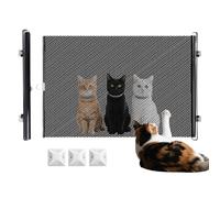 Pet Gate Indoor - PVC Metal 58 x 125 cm Retractable | Dog Fences Indoor with Adjustable Width, Kids Pet Blocker | Pets Safety Barrier, Anti Jump Divider Home Stairs Patio Hallway Deck Kitchen