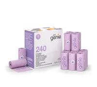 Pet Genie Bolsas para excrementos de perros en un rollo, a prueba de fugas y extragruesas, para perros pequeños y grandes, aroma a lavanda, 240 unidades, 16 rollos