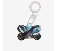 Pet Go ID Tags The Majestic Japanese Dragon - Etiquetas personalizadas para perros y gatos, acrílico en forma de hueso, color blanco, mediano