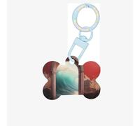 Pet Go ID Tags The Window Leading to The Sea - Etiquetas personalizadas para perros y gatos, acrílico en forma de hueso, azul cielo, pequeño