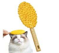 Pet Grooming Brush, Durable Cat Deshedding Brush, Unique Soft Cat Brush, Durian Shape Brush with Massage Points 8.66 x 3.54 Inches for Long and Short Haired Cats (1 Piece)