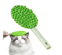 Pet Grooming Brush, Durable Cat Deshedding Brush, Unique Soft Cat Brush, Durian Shape Brush with Massage Points 8.66 x 3.54 Inches for Long and Short Haired Cats (1 Piece)