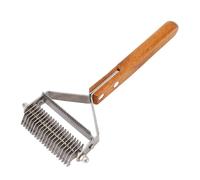 Pet Grooming Brush Pet Grooming Rake and Brushes Dematting and Deshedding Stainless Steel Double Sided Undercoat Rake for Dogs Cats