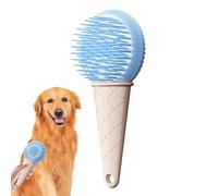 Pet Grooming Brush - Soft Bristle Hair Comb, Gentle Skin Massage Tool, Cómodo Handle Design | for Cats Dogs Small Medium Large Breeds Indoor Outdoor Use