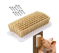 Pet Grooming Brush Toy | PP 2 en 1 suave masaje Self-Groomer | Scratcher de enriquecimiento interactivo para animales medianos y grandes | For Training Boredom Relief Barns Yards Trees Outdoor Play