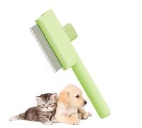 Pet Grooming Comb, 19 x 7 x 2 cm, Dog Deshedding Tool Matting, Cat Hair Remover, Comfortable Grip Dog Brush, Ideal para el Grooming and Daily Care, White/Green