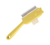 Pet Grooming Comb, Bear Button Brush, Cat Hair Remover - Soft Bristle Massager Tool for Detangling Shedding, Gentle Daily Care for Bath Time, Home Travel Apartment Indoor Outdoor Use