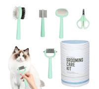 Pet Grooming Kit, Pets Grooming Set, Portable Multifunctional Detailing Tool Set, Essential for Bathing, Shedding, Trimming, Indoor Cleaning, Ideal for Kitten, Puppy Care Routines