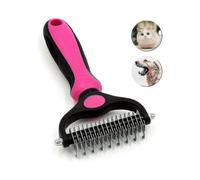 Pet Grooming Tool- 2 Sided Undercoat Rake for Dogs &cats-safe And Effective Dematting Comb for Mats&tangles Removing-no More Nasty Shedding Or Flying