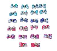 Pet Hair Bowknots Colorful Rubber Bands Stylish Dog Grooming Accessories for Puppies Cats Horses 22pcs Polyester 3.5cm