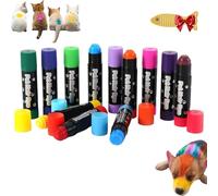Pet Hair Chalk for Dogs, 6/12 Colors Washable Pet Paint Pen Temporary, Hair Chalk Painting Set, Easy to Apply, Bright Color for Cats Dogs and Horses (12color)