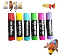 Pet Hair Chalk for Dogs, 6/12 Colors Washable Pet Paint Pen Temporary, Hair Chalk Painting Set, Easy to Apply, Bright Color for Cats Dogs and Horses (6color)