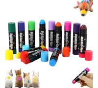 Pet Hair Chalk Set, 6/12 Bright Colors Temporary Paint Pens, Easy-to-Apply DIY Creative Hair Chalk, Washable Paint Pen for Dogs, Cats & Horses (12 color)